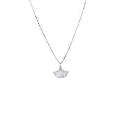 Silver Ginkgo Leaf Pendant