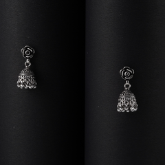 Designer Oxidised Silver Earrings