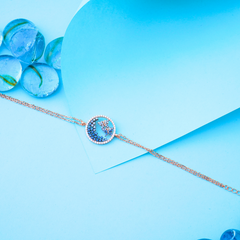 Silver Butterfly Blues Bracelet
