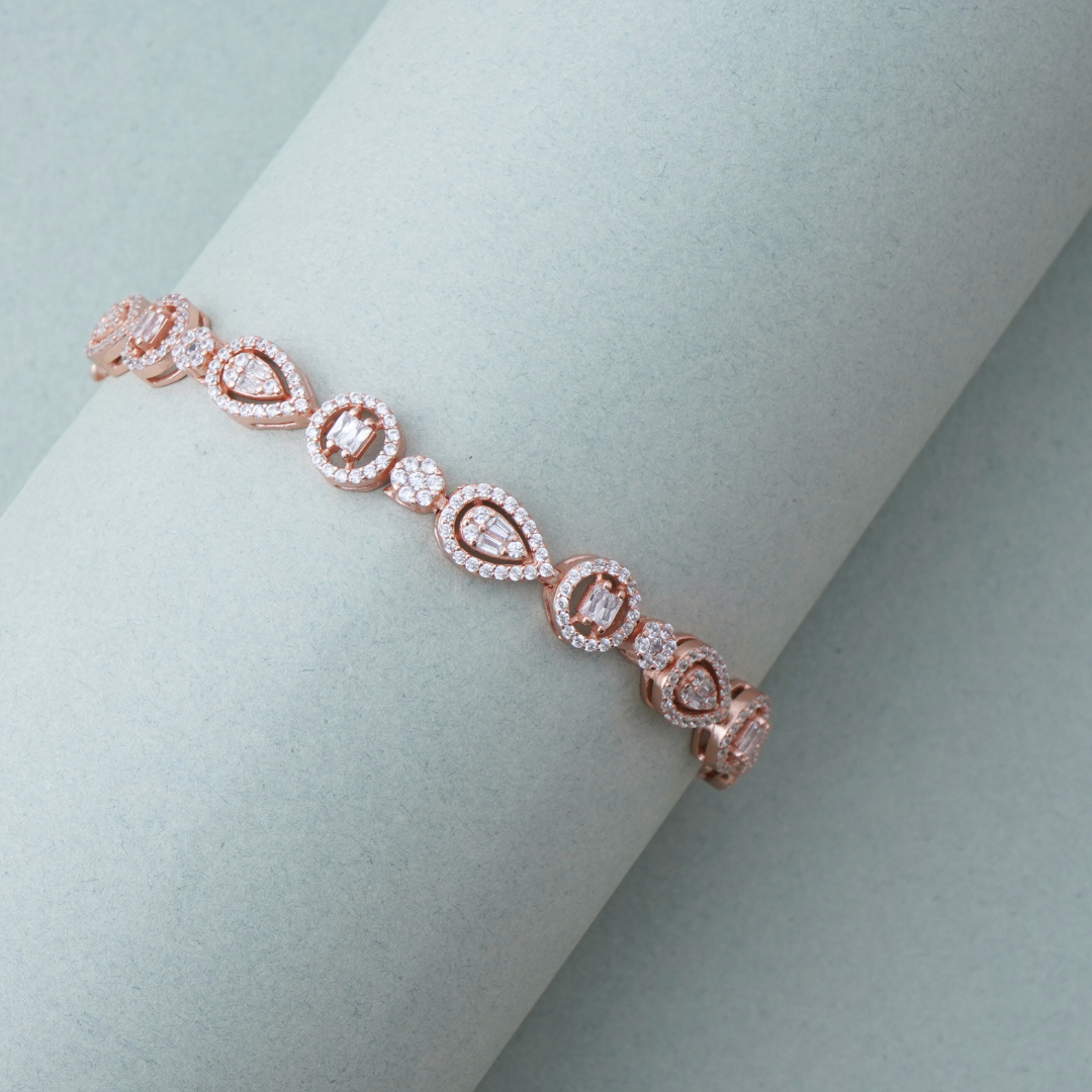 Silver Studded Tennis Bracelet