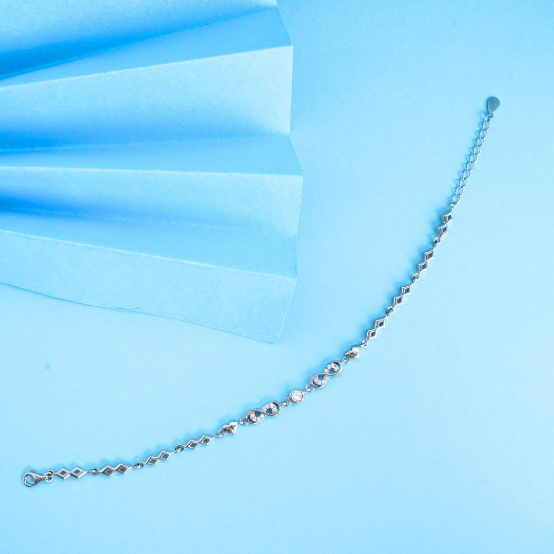 Silver Infinity-Heart Bracelet-1