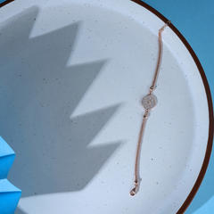 Silver Basic Circular Stoned Bracelet