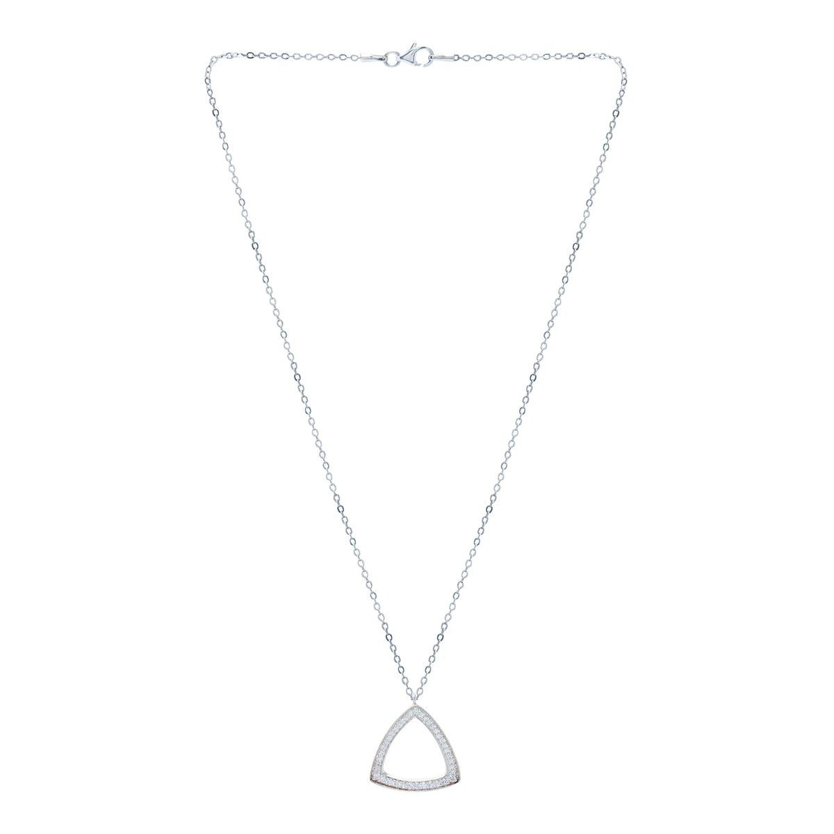 Silver Triangle Shape Chain Pendant