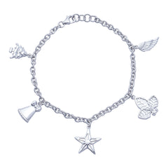 Silver Multi Charm Bracelet
