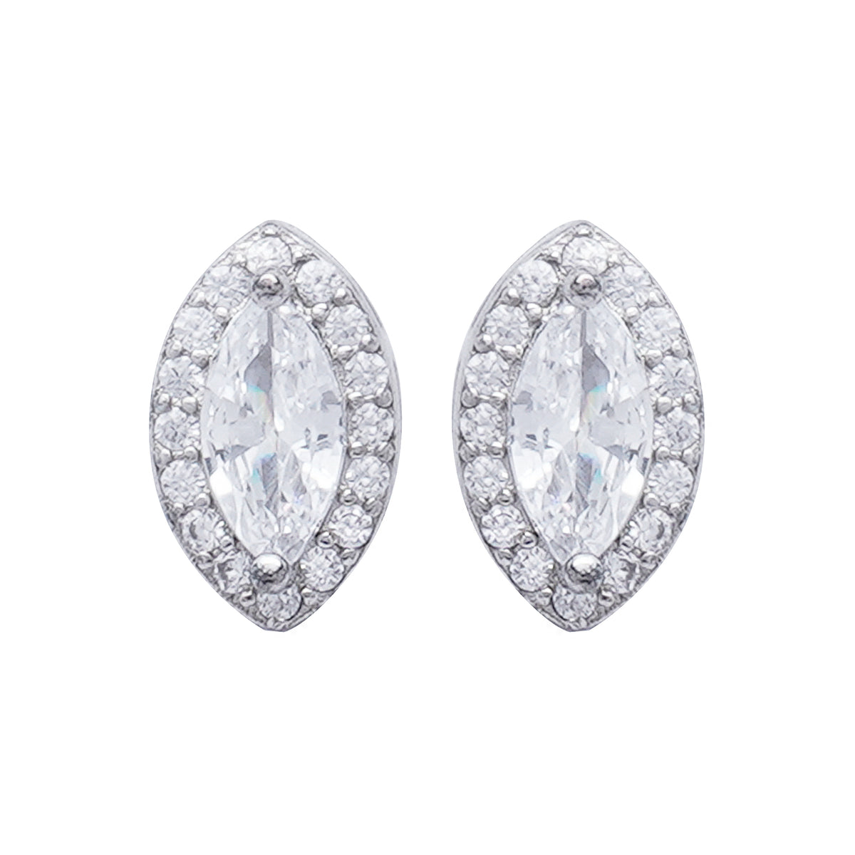 Silver marquise Earring