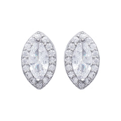 Silver marquise Earring