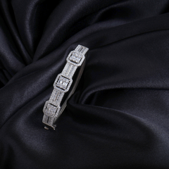 Silver Square Cut  Bracelet
