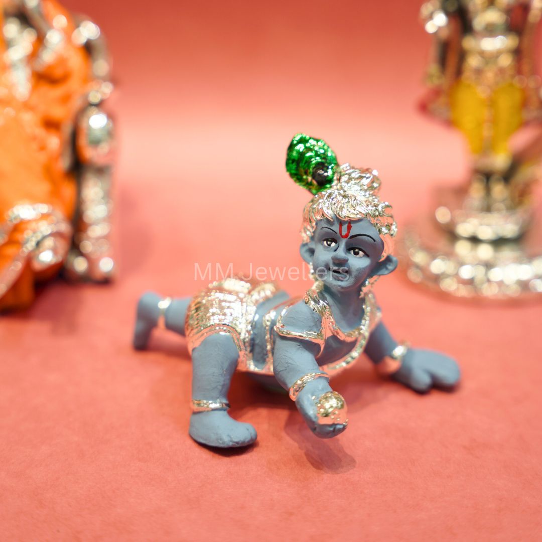 Silver plated gaddu Gopal