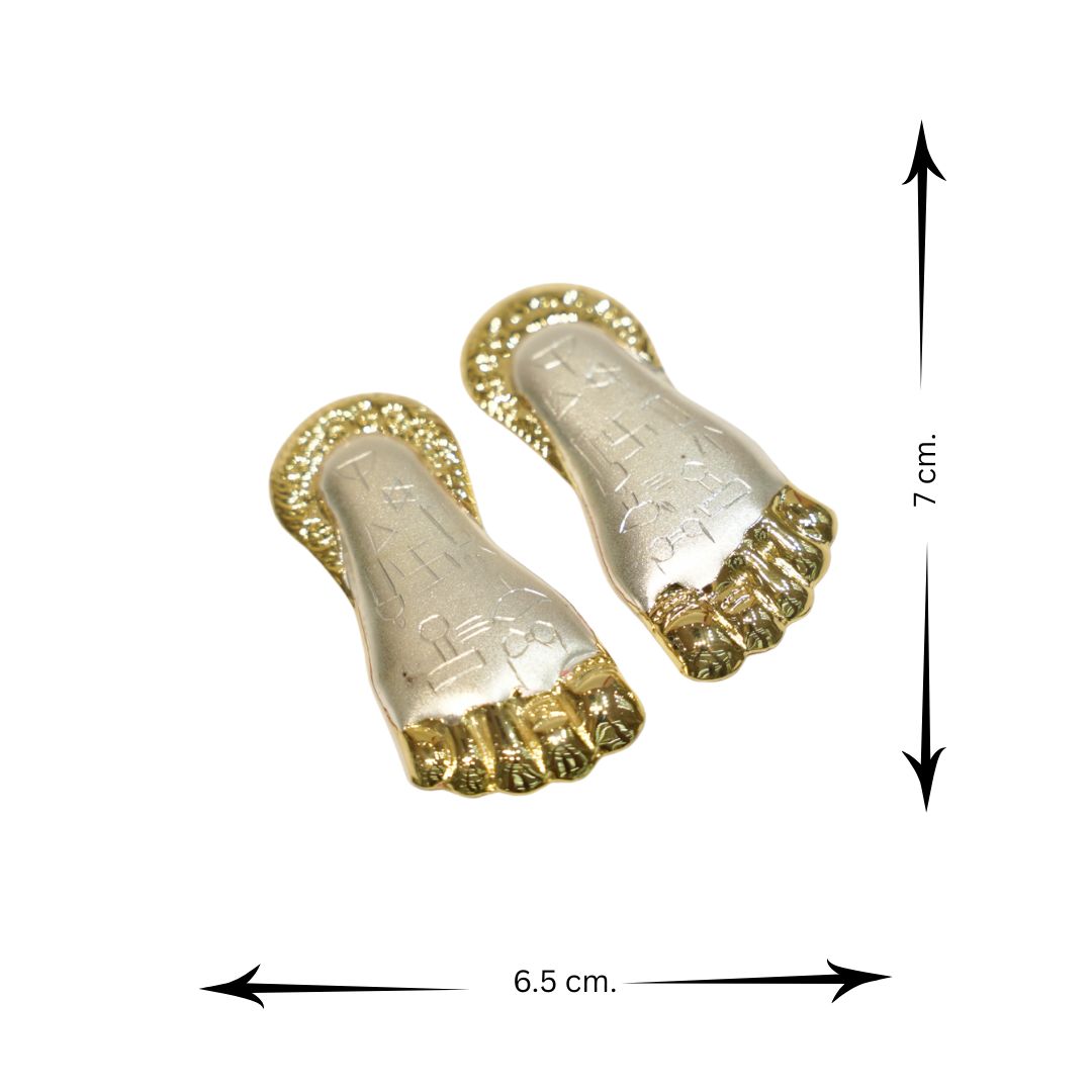 silver plated charan paduka