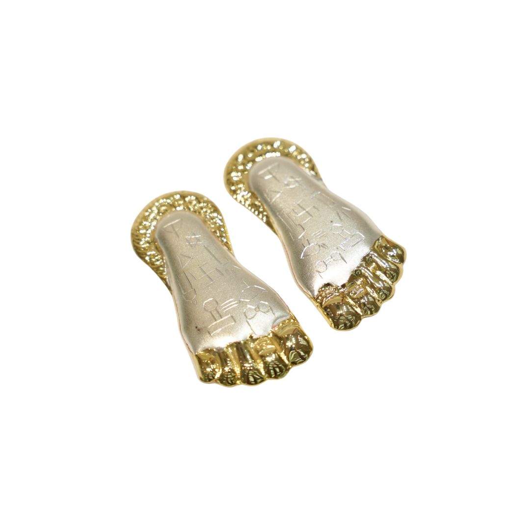 silver plated charan paduka