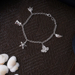 Silver Multi Charm Bracelet