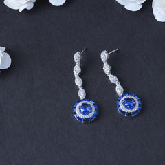 Silver Evil eye Hanging Earring