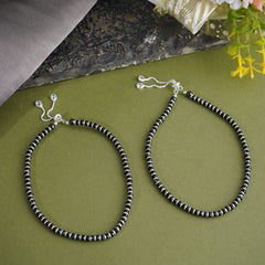 Black beads anklet