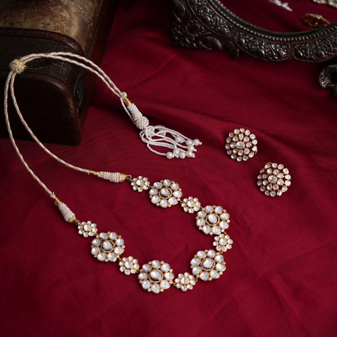 Chandni Silver Polki Necklace