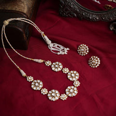 Chandni Silver Polki Necklace
