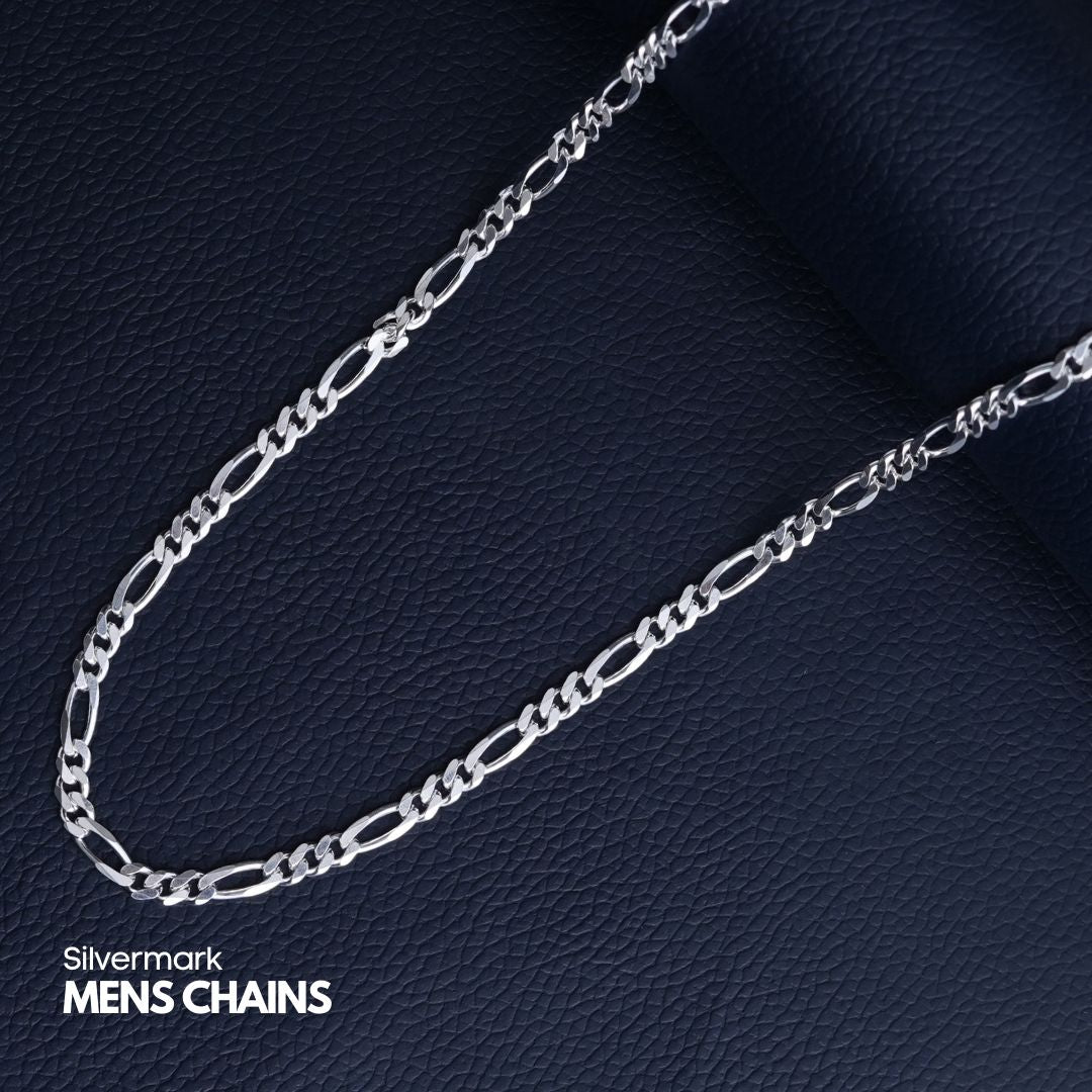 Sterling Silver Figaro Chain