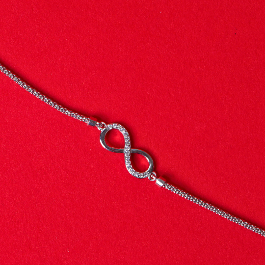 Sterling Silver Eternelle Infinity Bracelet