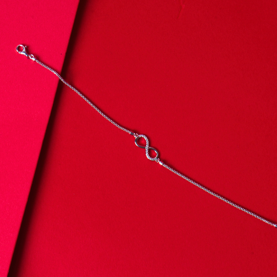 Sterling Silver Eternelle Infinity Bracelet