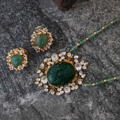 Aristelle Silver Polki Necklace