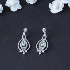 Silver Two Layer Leaf Earring
