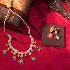 Noor-e-Polki Silver Necklace