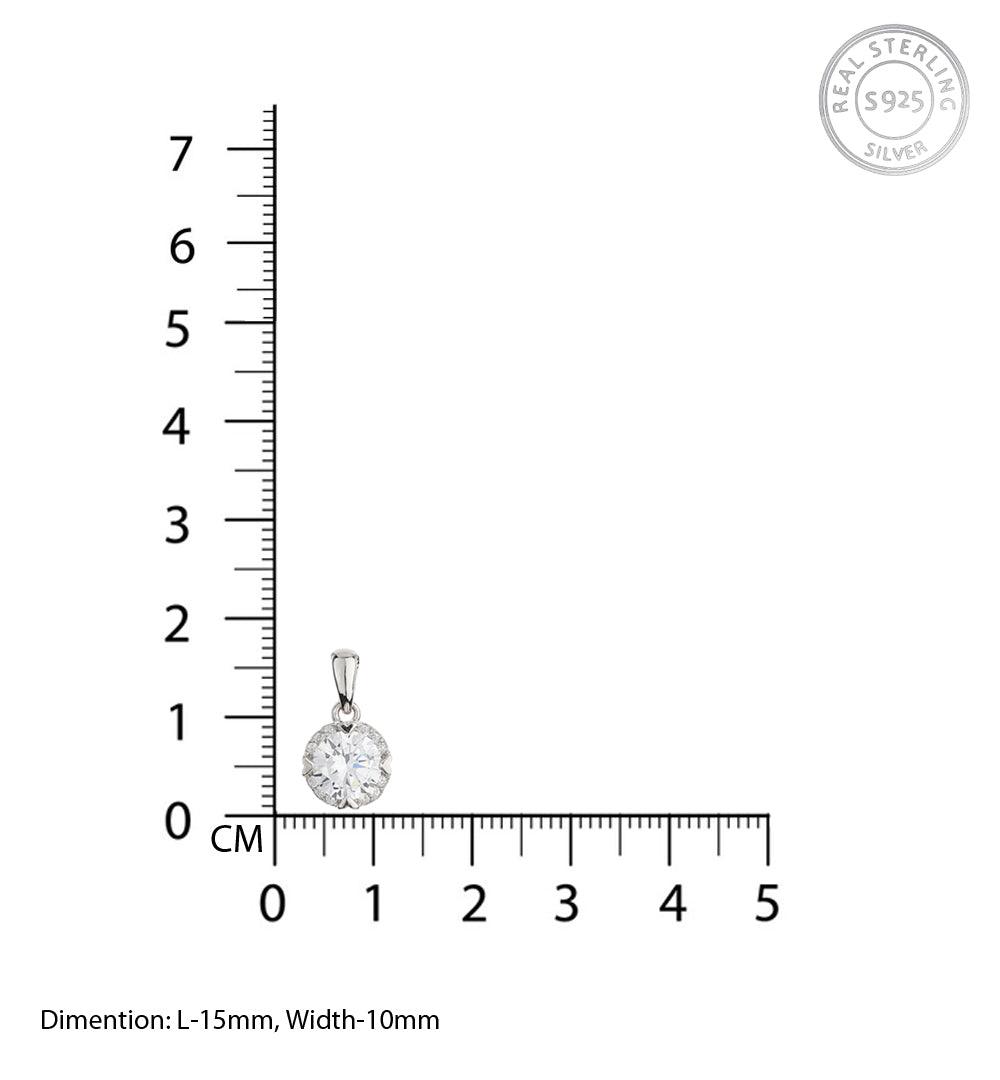 Round-Cut Solitaire Pendant - silvermark