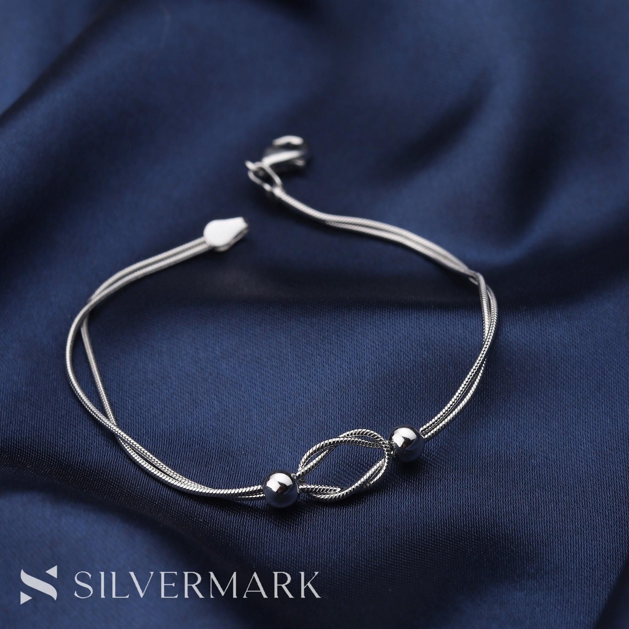 Silver Blooming Double Chain Bracelet - silvermark