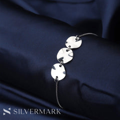 Minimal Tri-Circle Silver Bracelet - silvermark