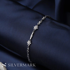 Chunky Silver Flower Bud Bracelet - silvermark