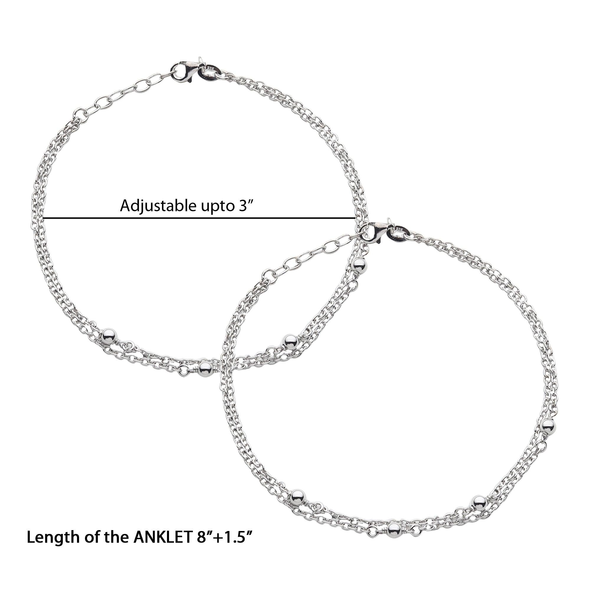 Silver chain anklet store