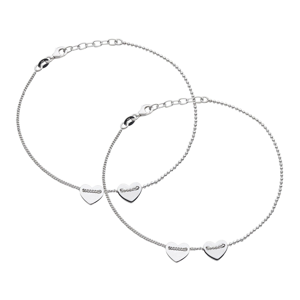 Silver Heart Anklet - silvermark
