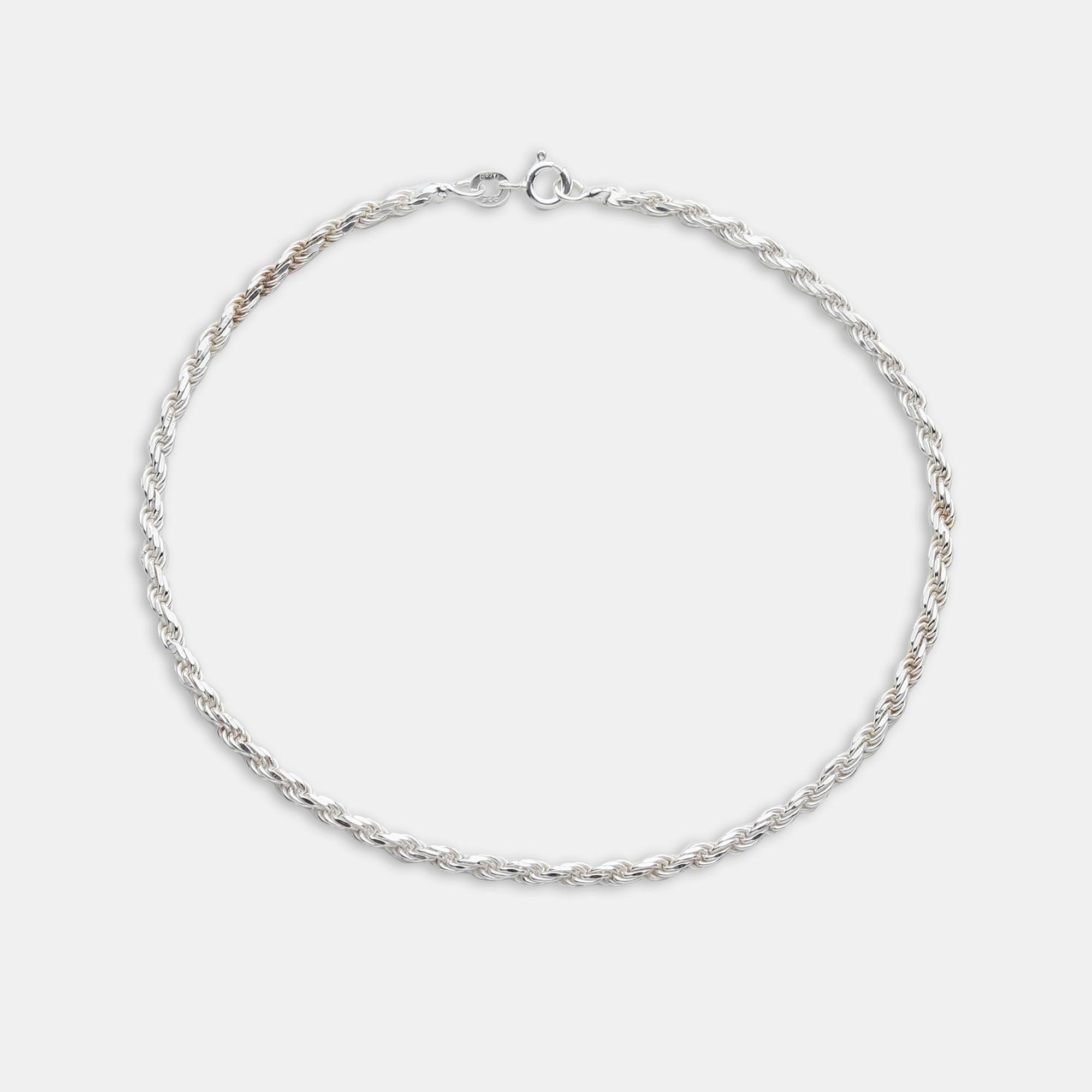 Unique Twisted Chain Shiny Anklet - silvermark