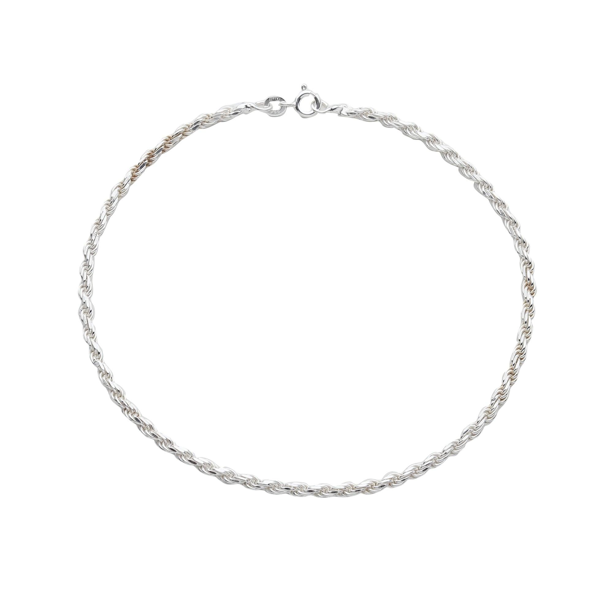 Unique Twisted Chain Shiny Anklet - silvermark
