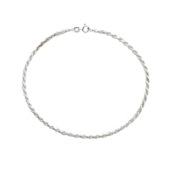 Unique Twisted Chain Shiny Anklet - silvermark