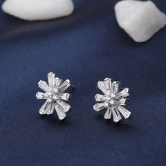 Ice Gem On Snow Bars Silver Studs - silvermark