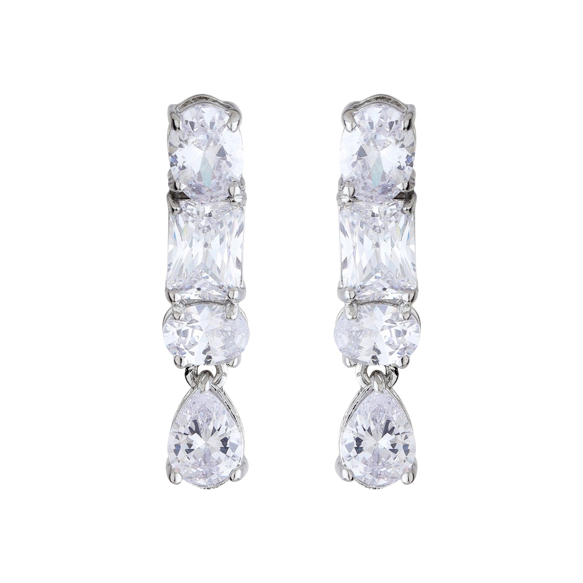 Swarvoski Crystal Water Drop Necklace - silvermark