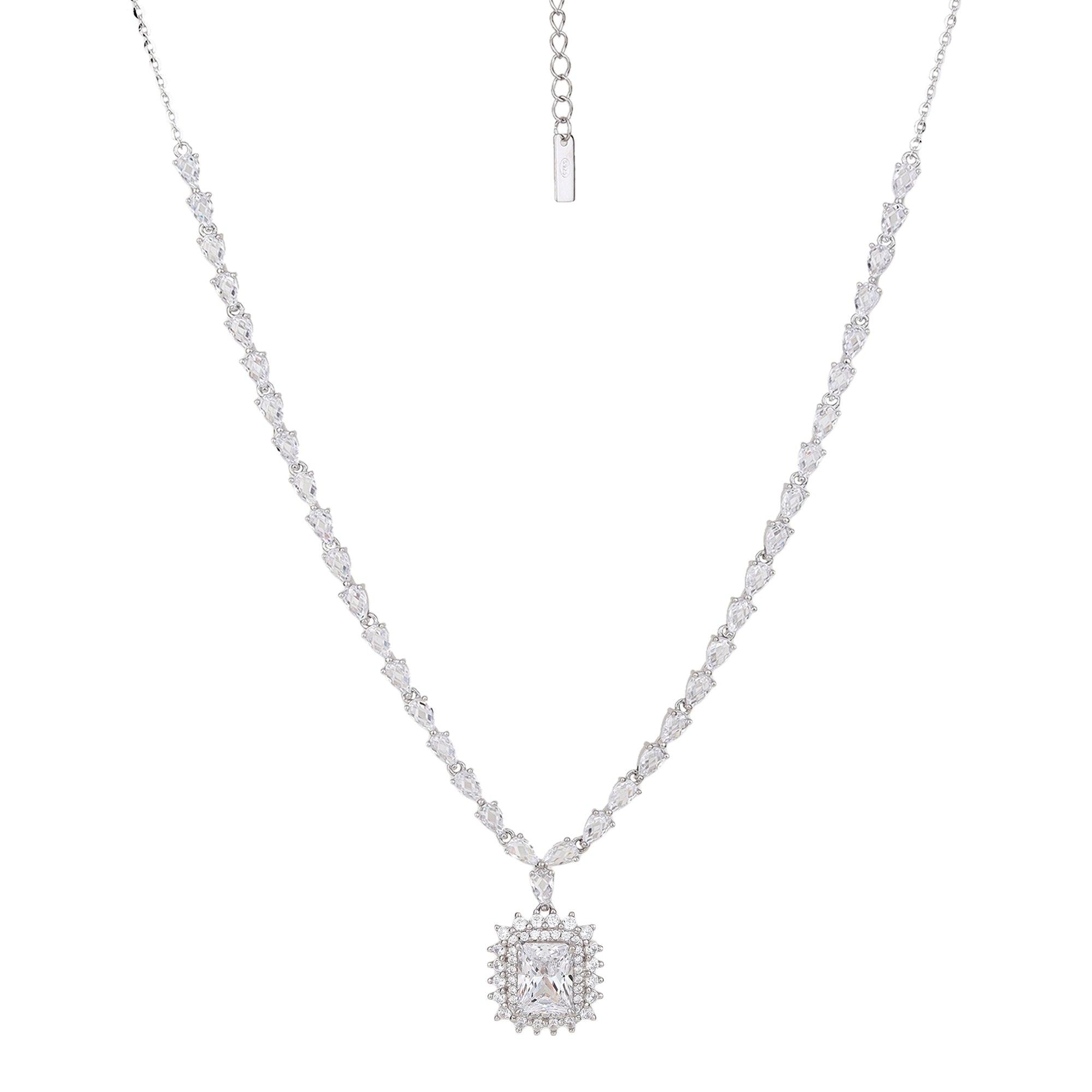 Swarvoski Crystal Charm Necklace - silvermark