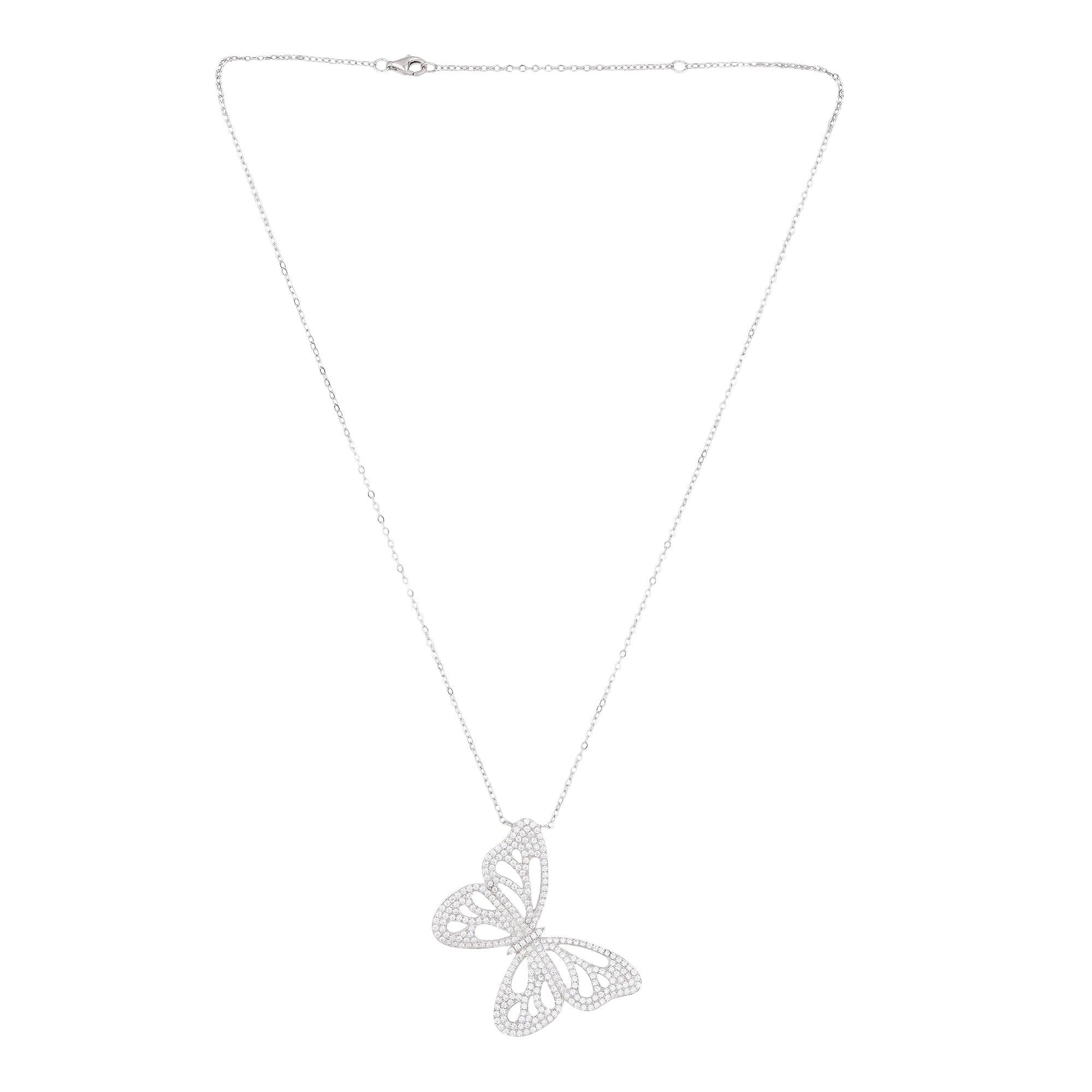 Butterfly Glory Diamond Necklace - silvermark
