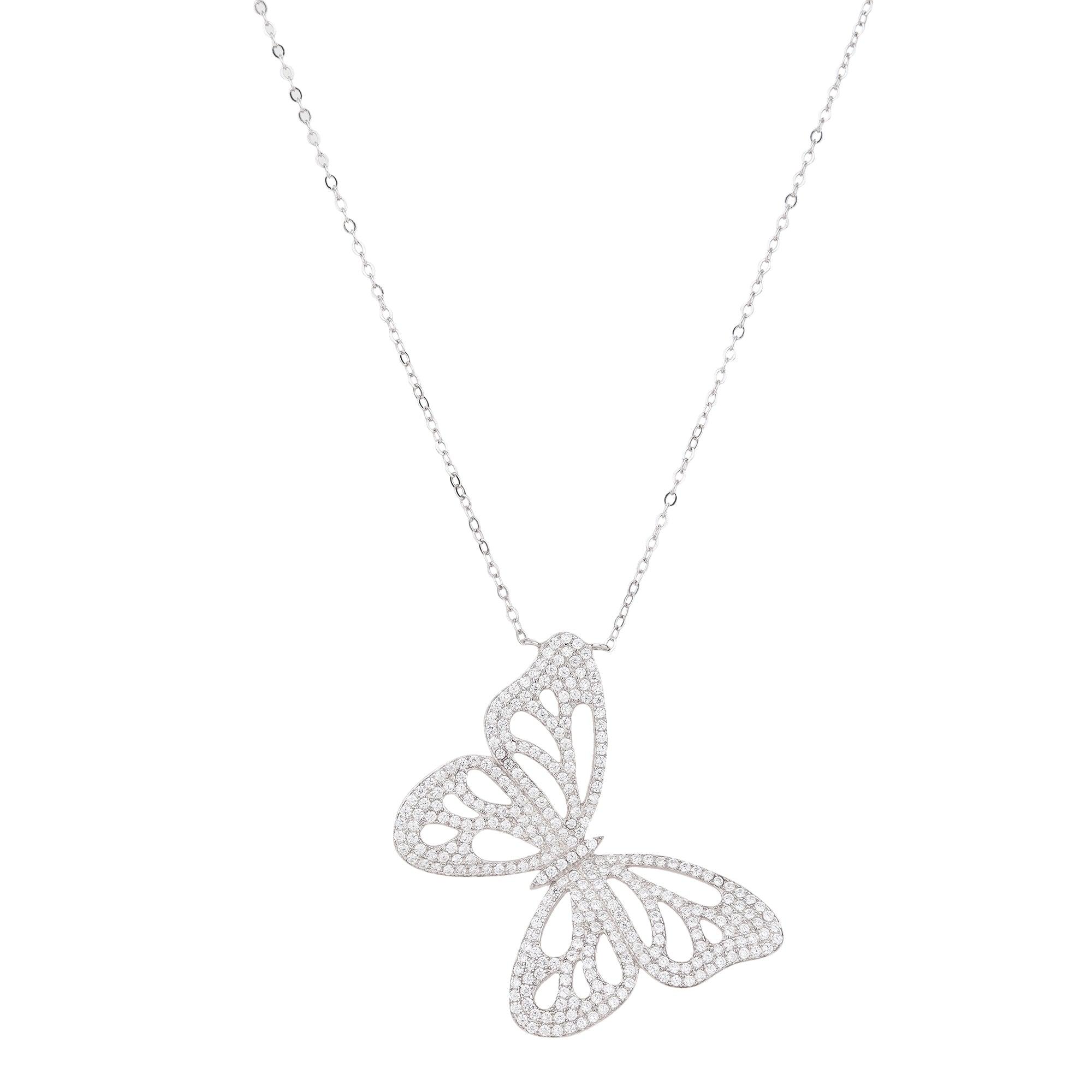 Butterfly Glory Diamond Necklace - silvermark