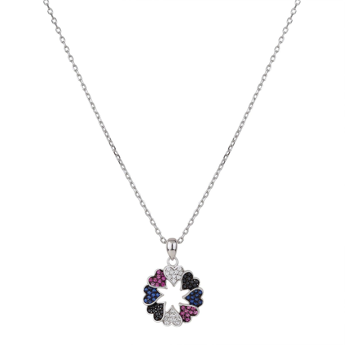 Eight Hearts Blossom Necklace - silvermark