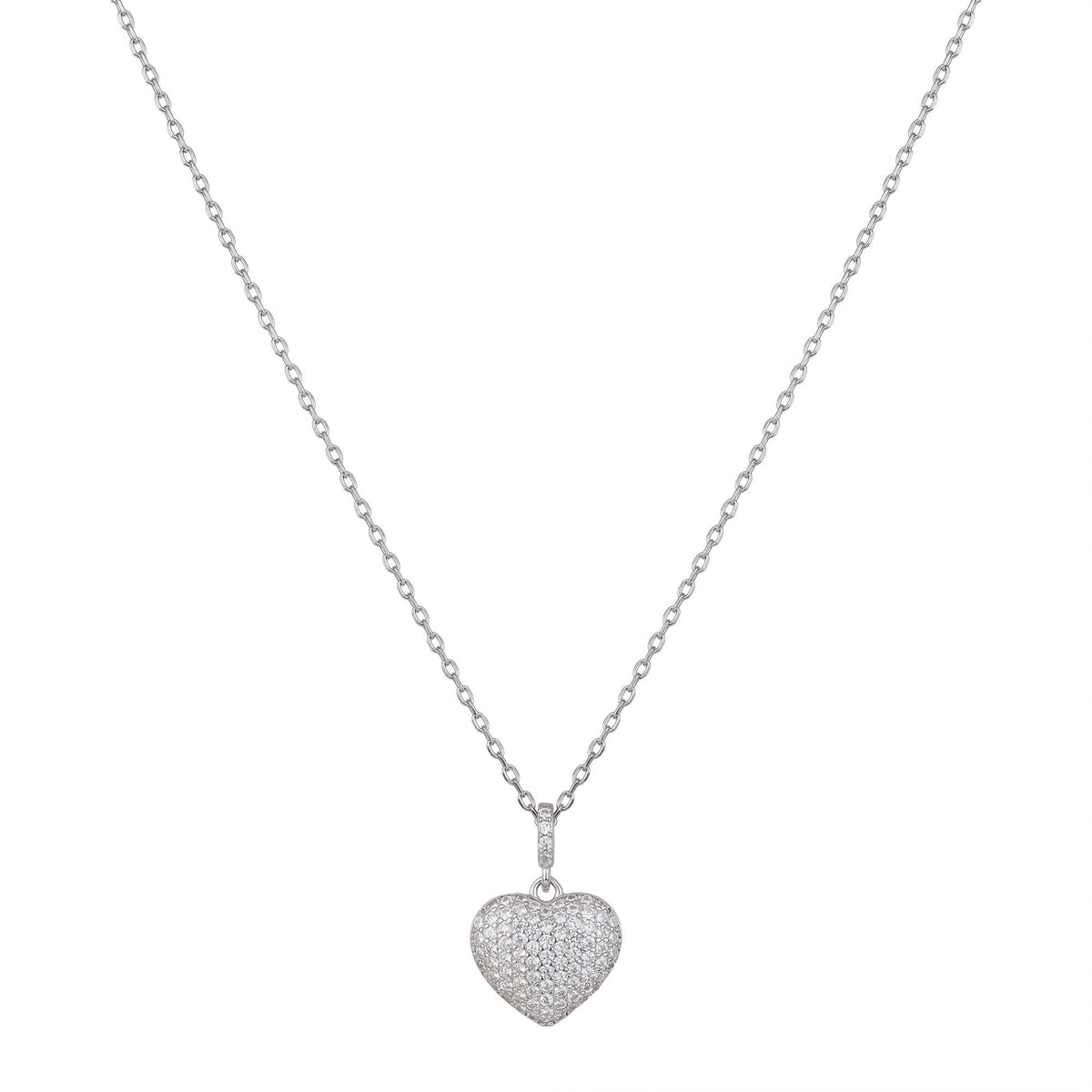 Heart Iced Out Chain Pendant – silvermark - Main Image