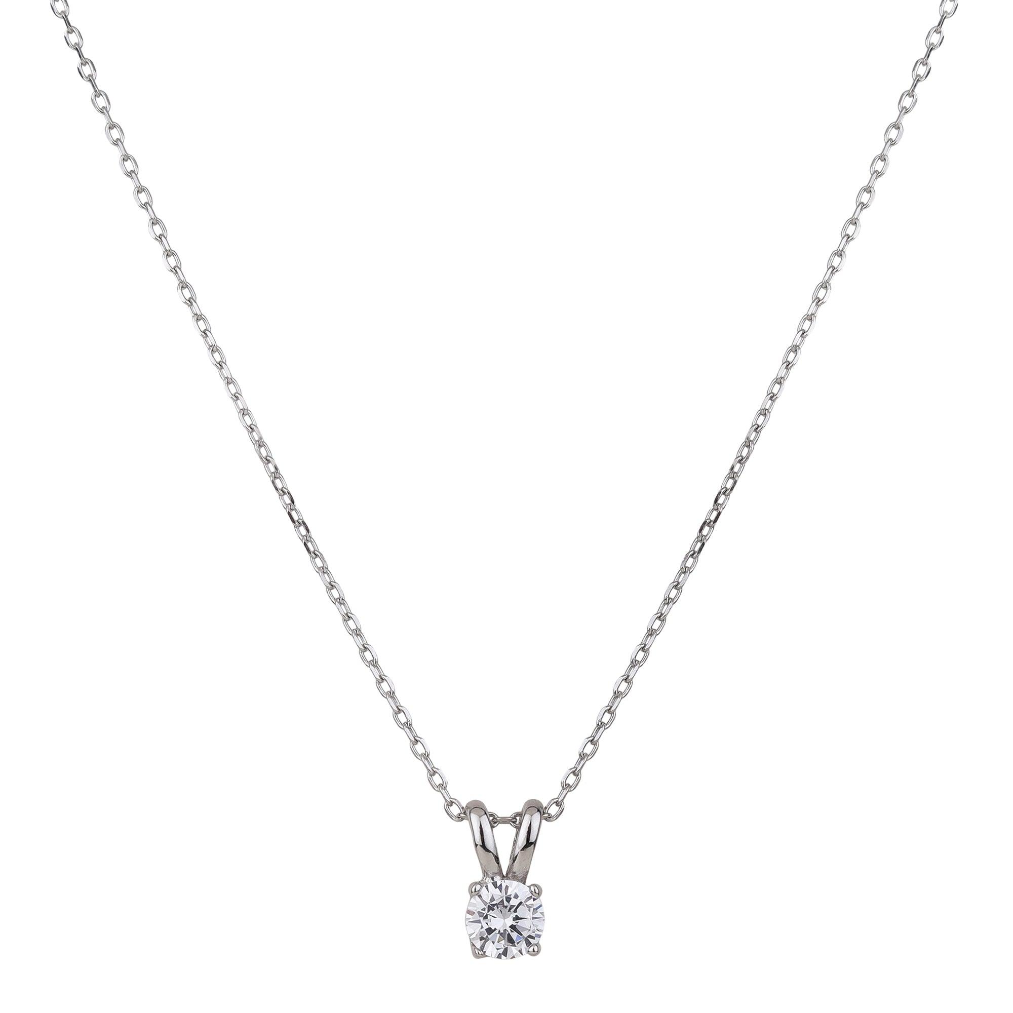 Classic Silver Zircon Pendant - silvermark