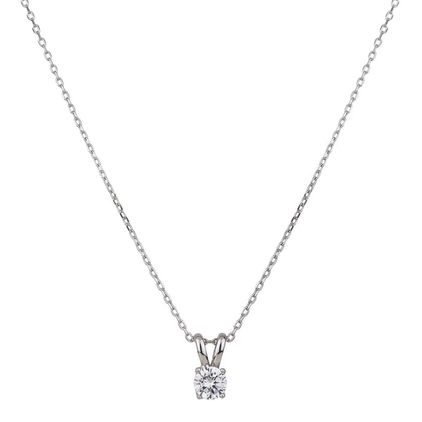 Solitaire Diamond Necklace - White Gold – EDGE of EMBER