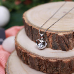 Silver Zircon Heart Pendant - silvermark