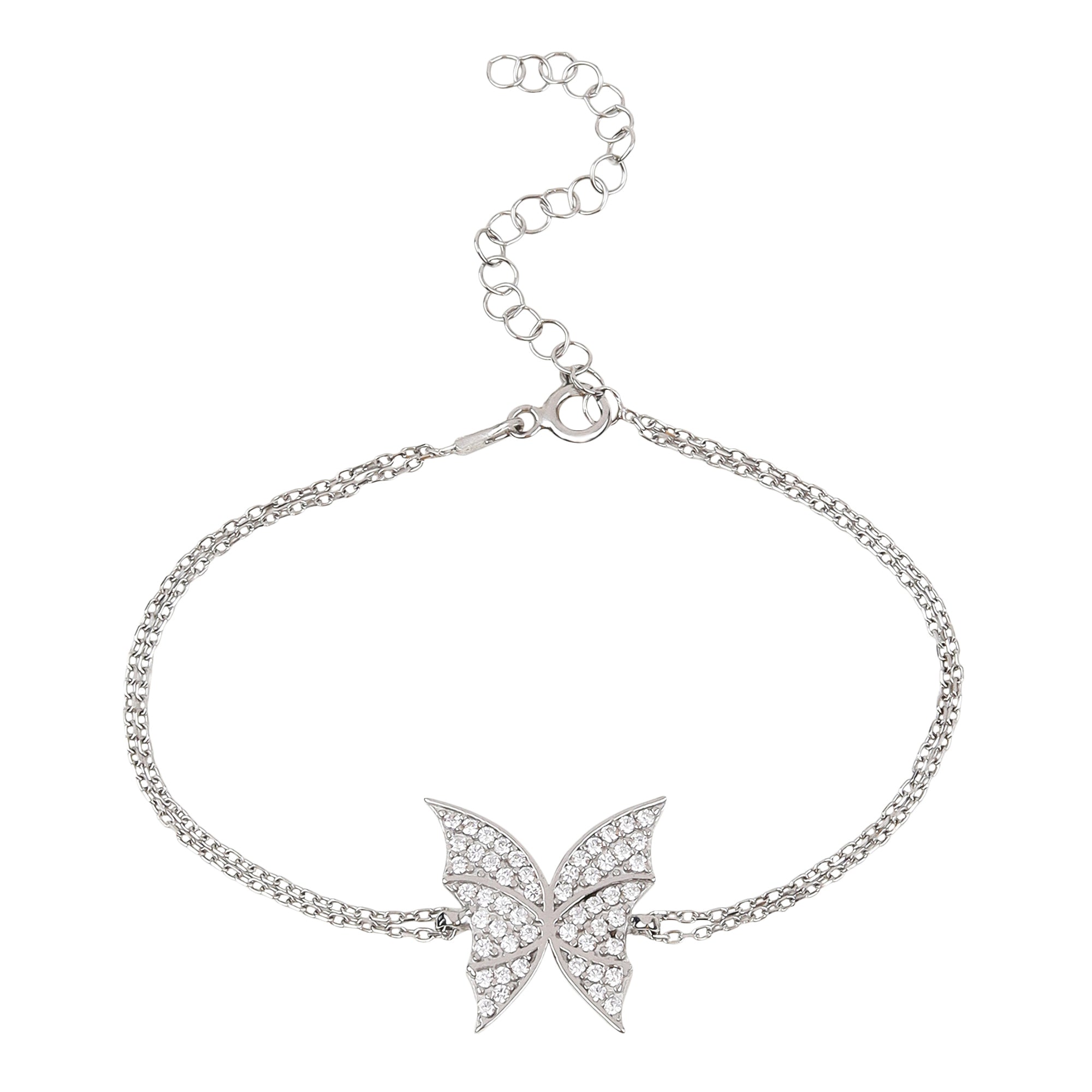 Winged Silver Butterfly Bracelet
