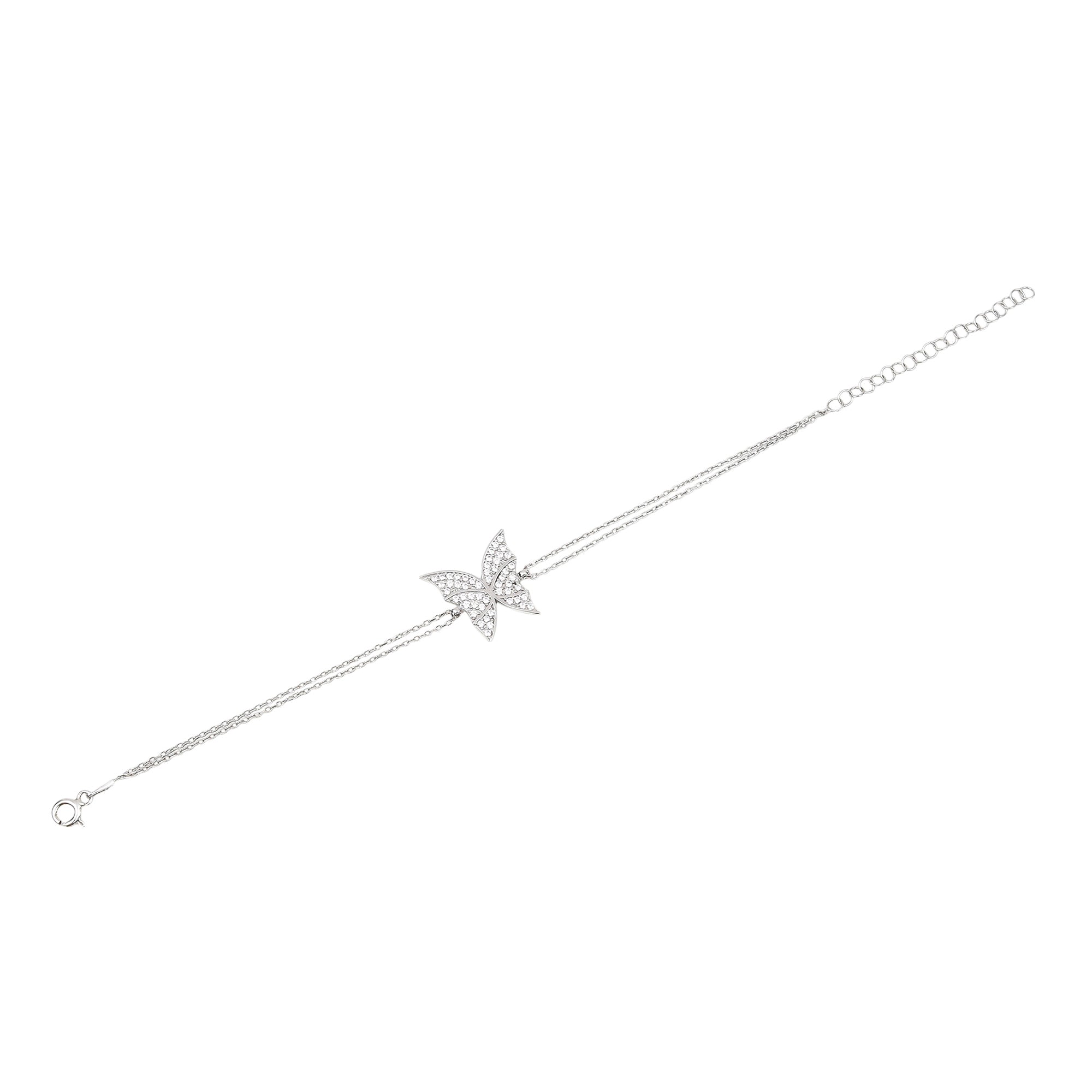 Winged Silver Butterfly Bracelet