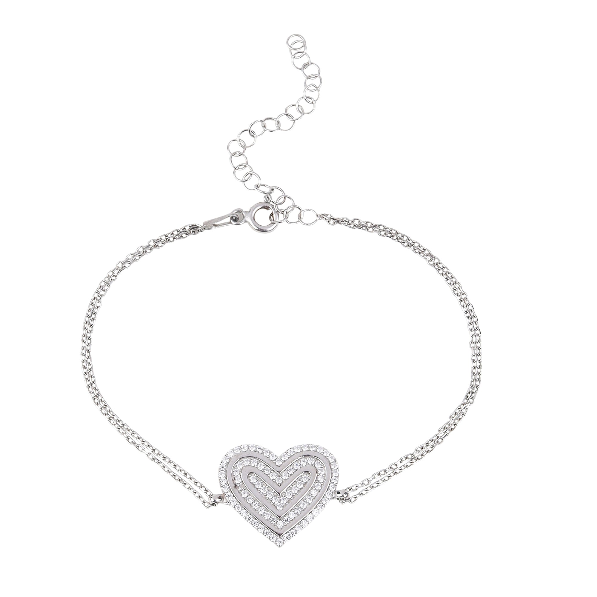 Silvermark - Big Heart Desire Silver Bracelet