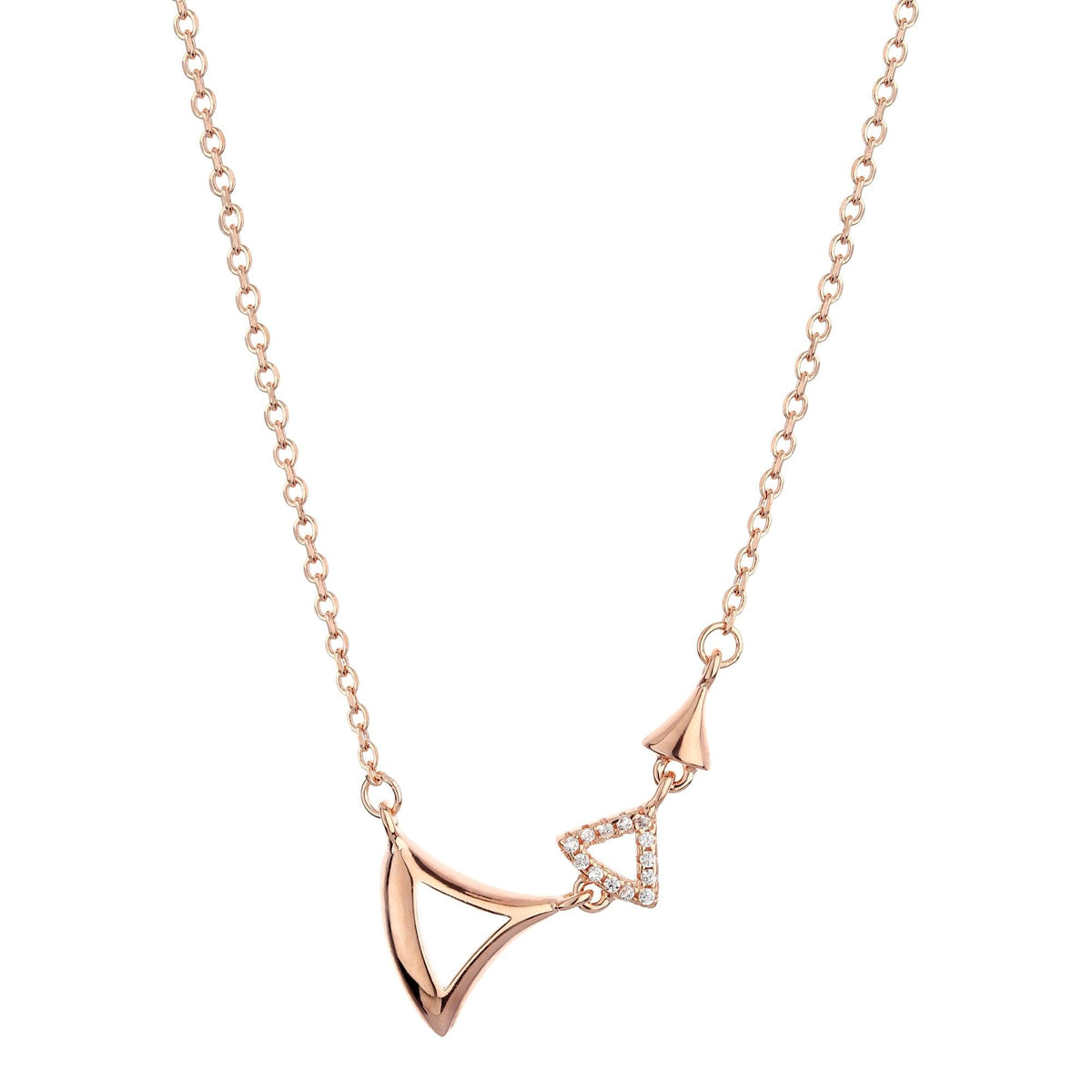 Bright Layered Golden Triangle Necklace - silvermark
