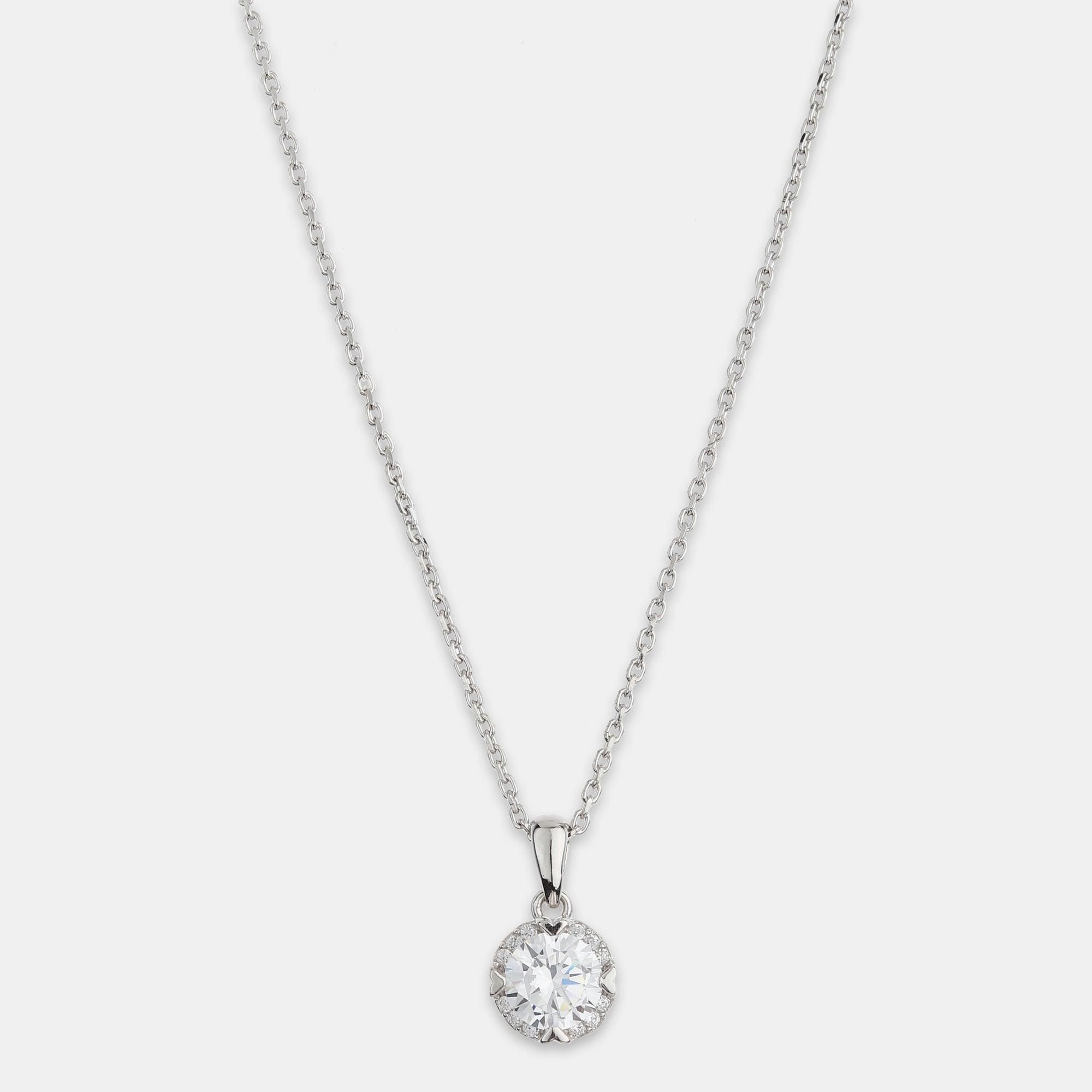 Round-Cut Solitaire Pendant - silvermark