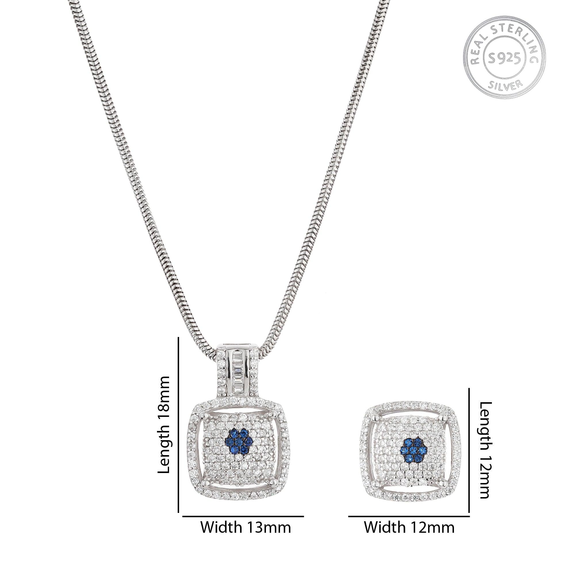 Silver Zircon Flower Bud Set - silvermark